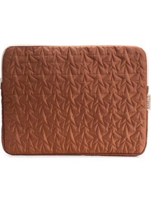 Bahels Star Puffy Bronz Yıldız Desen Xl Macbook ve Tablet Uyumlu Portföy Çanta