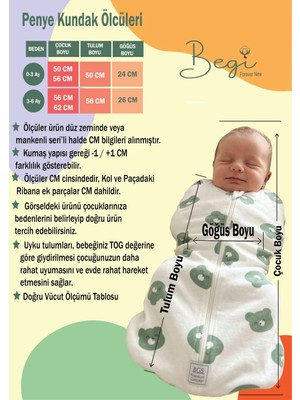 Begi 1.0 TOG YENİ DOĞAN KUNDAK VE UYKU TULUMU (UYKU KUNDAĞI)