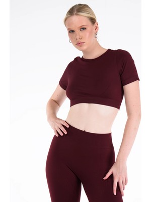 Sahira Core Seamless Crop Top Poliamid Dikişsiz Kadın Spor Ter Tutmaz Koku Yapmaz