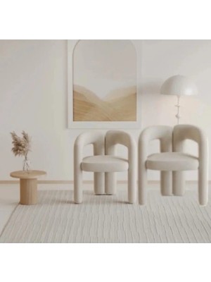 Miarik Design Yemek Odasi Sandalyesi Beyaz 2 Adet