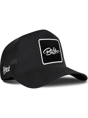 BlackBörk Boss Logolu Siyah Trucker Şapka