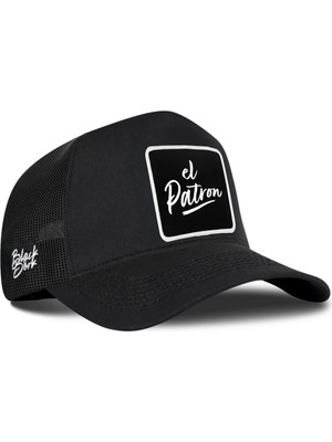 BlackBörk El Patron Logolu Siyah Trucker Şapka
