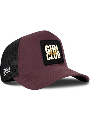 BlackBörk Hot Girl Club Logolu Kahve Trucker Şapka
