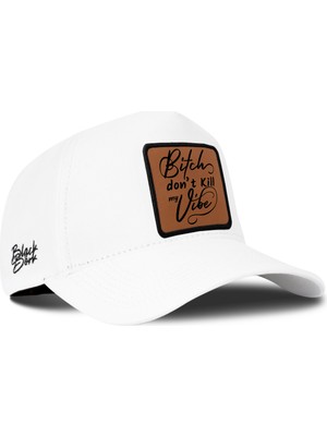 BlackBörk Don't Kill My Vibe Logolu Beyaz Beyzbol Premium Şapka