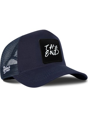 BlackBörk The End Logolu Lacivert Trucker Şapka