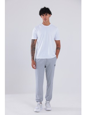Rowinger Premium Merserize Kumaş Logolu Lastikli Paça Jogger Erkek Eşofman Altı
