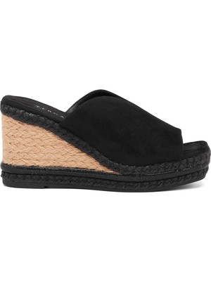 Tergan Siyah Tekstil Kadın Terlik - K26Y1TR68727-I46