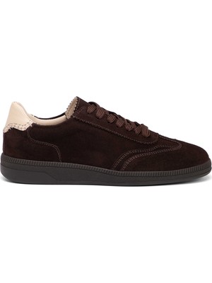 Tergan Kahverengi Hakiki Süet Deri Kadın Sneaker - K26I1AY68528-B85