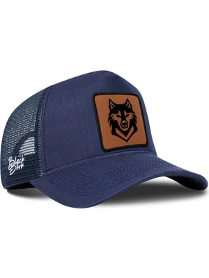 BlackBörk Kurt Logolu Cordura Lacivert Trucker Şapka