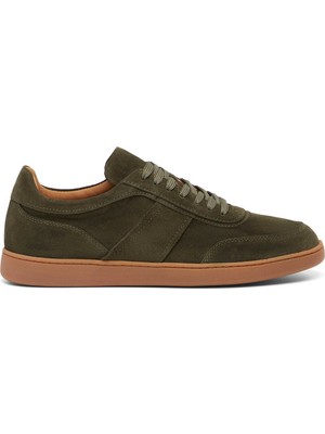 Tergan Haki Hakiki Süet Deri Erkek Sneaker - E26I1AY57622-J86
