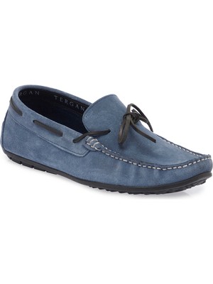 Tergan Mavi Hakiki Deri Erkek Loafer - E26I1AY57711-F60