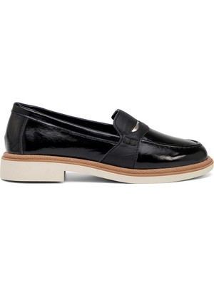 Tergan Siyah Hakiki Rugan Deri Kadın Loafer - K26I1AY68415-A07
