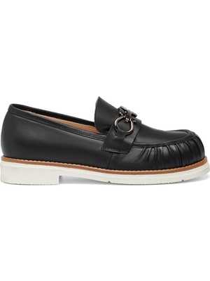 Tergan Siyah Hakiki Deri Kadın Loafer - K26I1AY68570-A23
