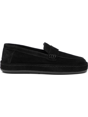 Tergan Siyah Hakiki Süet Deri Kadın Loafer - K26I1AY68527-A01