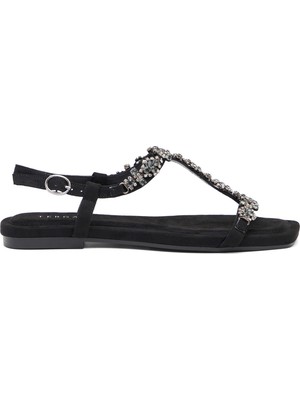 Tergan Siyah Tekstil Kadın Sandalet - K26Y1SN68730-I46