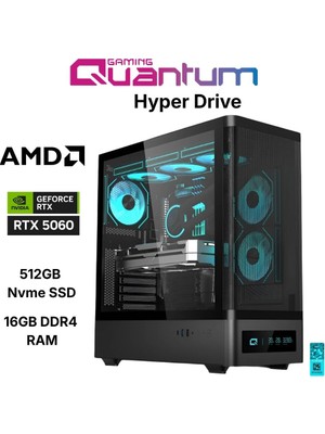 Quantum Gaming Hyper Drive Ryzen 7 5700X 16GB Ddr4 512GB Nvme RTX5060 8gb Oyuncu Bilgisayarı