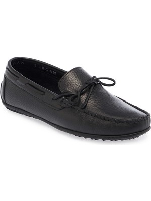 Tergan Siyah Hakiki Deri Erkek Loafer - E26I1AY57711-A41