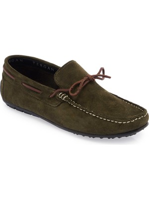 Tergan Haki Hakiki Deri Erkek Loafer - E26I1AY57711-J86