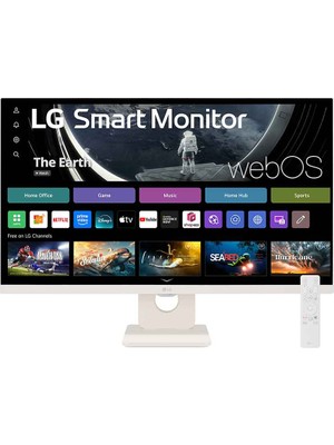 Lg Monitör 27″ Düz, Fhd, IPS Panel, 100 Hz, Kablosuz, Akıllı (27U511SA-W)