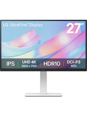 Lg Ultra Fine LED Monitör 27″ Düz, UHD 4k, IPS Panel, 60 Hz, HDR10, Ergonomik Stand (27US550W)