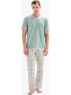 Blackspade Erkek Kısa Kollu Yeşil Pijama Takımı C7T8N804