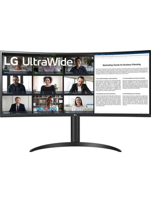 Lg Ultra Geniş Monitör 34″ Kavisli, Qhd, IPS Paneli, Usb-C, HDR10, 75 Hz, 5 Ms (34WR55QC-B)