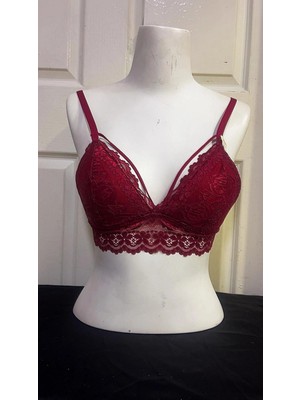Koza Kadın Desteksiz Ipli Soft Bralet Sütyen-Bordo