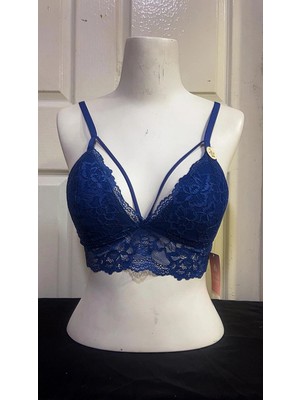 Koza Kadın Desteksiz Ipli Soft Bralet Sütyen-Indigo