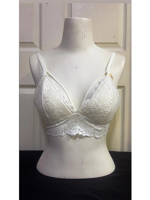 Koza Kadın Desteksiz Ipli Soft Bralet Sütyen-Ekru