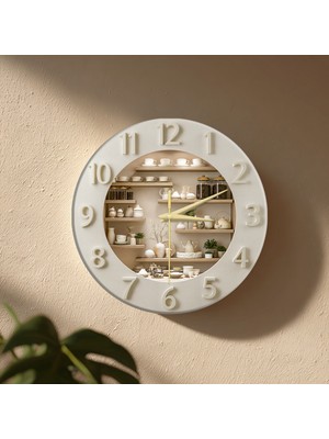 No 26 Dekor Dekoratif Duvar Saati – 33 cm Uv Baskılı Mdf Duvar Saati