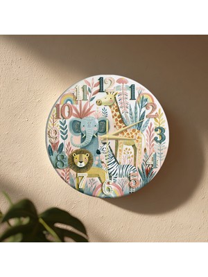 No 26 Dekor Dekoratif Duvar Saati – 33 cm Uv Baskılı Mdf Duvar Saati