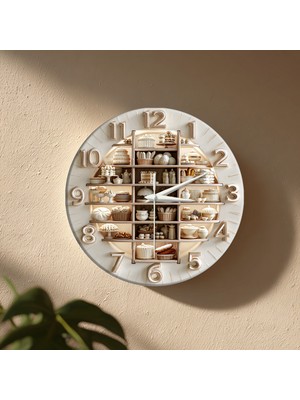 No 26 Dekor Dekoratif Duvar Saati – 33 cm Uv Baskılı Mdf Duvar Saati