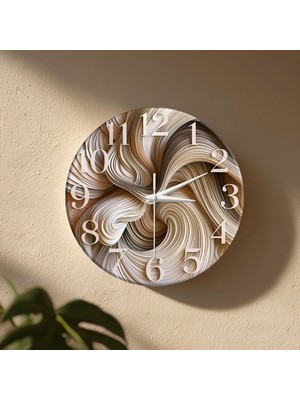 No 26 Dekor Dekoratif Duvar Saati – 33 cm Uv Baskılı Mdf Duvar Saati