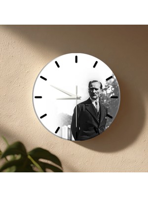 No 26 Dekor Atatürk Duvar Saati – 33 cm Uv Baskılı Mdf Duvar Saati