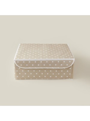 Simple Living Organizer Baza Altı Kapaklı Kutu - Bej - 50X40X19 cm