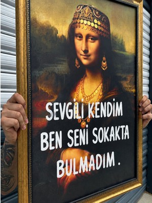 Musnig Dekoratif Sanatsal Çerçeveli Tablo Sevgilii