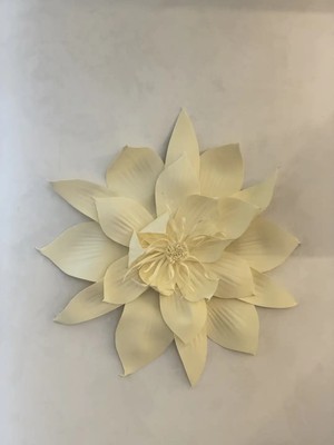Maison Avf Krem Eva Dekoratif Çiçek Duvar Süsü 60 cm