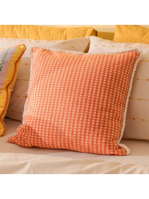 Evidea Soft Raile Kırlent - Kiremit - 45X45 cm