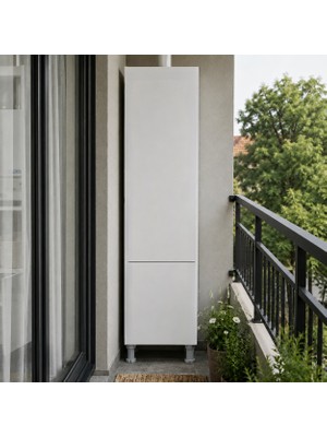 Arles Home - 2 Kapaklı 3 Raflı Kombi Dolabı Çok Amaçlı