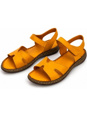 Patron Shoes Hakiki Deri Ortopedik Taban Kadın Sandalet – Hafif, Şık ve Gün Boyu Konfor