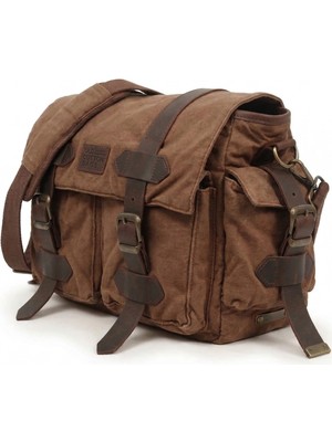 Old Cotton Cargo 7156 Kanvas Vintage Postacı Omuz Günlük Yıpranmış Stil Retro Boho Satchel Çanta