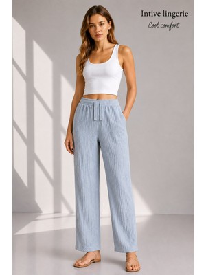 Intive Lingerie Intive Cool Comfort Müslin/waffle Kumaş Iç Göstermez Pamuklu Nefes Alabilir Rahat Yazlık Pantolon