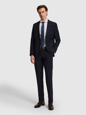 Cacharel Erkek Lacivert Slim Fit Mono Yaka Yün Karışımlı Takım Elbise 50327895-VR033