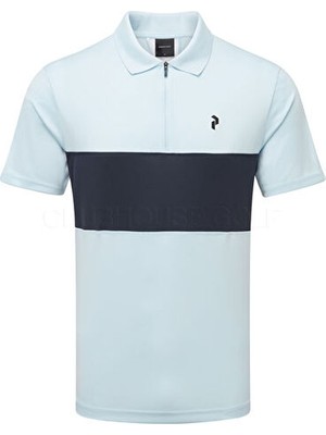 Peak Performance M Player Zıp Polo Erkek Günlük Polo Tişört G80210020T Mavi