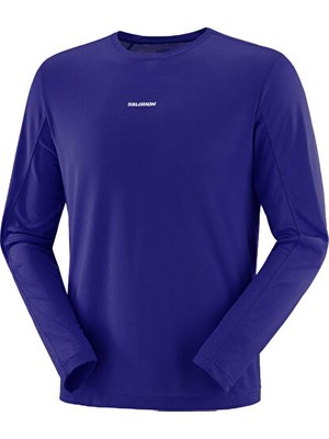 Salomon Shakeout Core Ls Tee Erkek Koşu Uzun Kollu Tişört LC2948000 Mavi