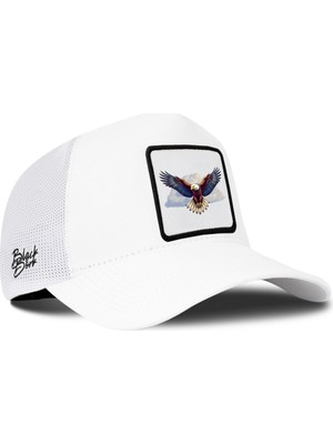 BlackBörk Kartal Logolu Beyaz Trucker Şapka