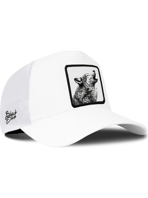 BlackBörk Kurt Logolu Beyaz Trucker Şapka