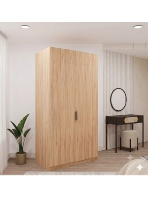 dolapmodellericom 2 Kapak 2 Çekmeceli Mdf Dolap 80 cm Genişlik