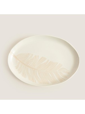 Chakra Terra Kayık Tabak 36cm Natural