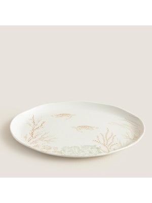 Chakra Darcy Kayık Tabak 36cm KARISIK